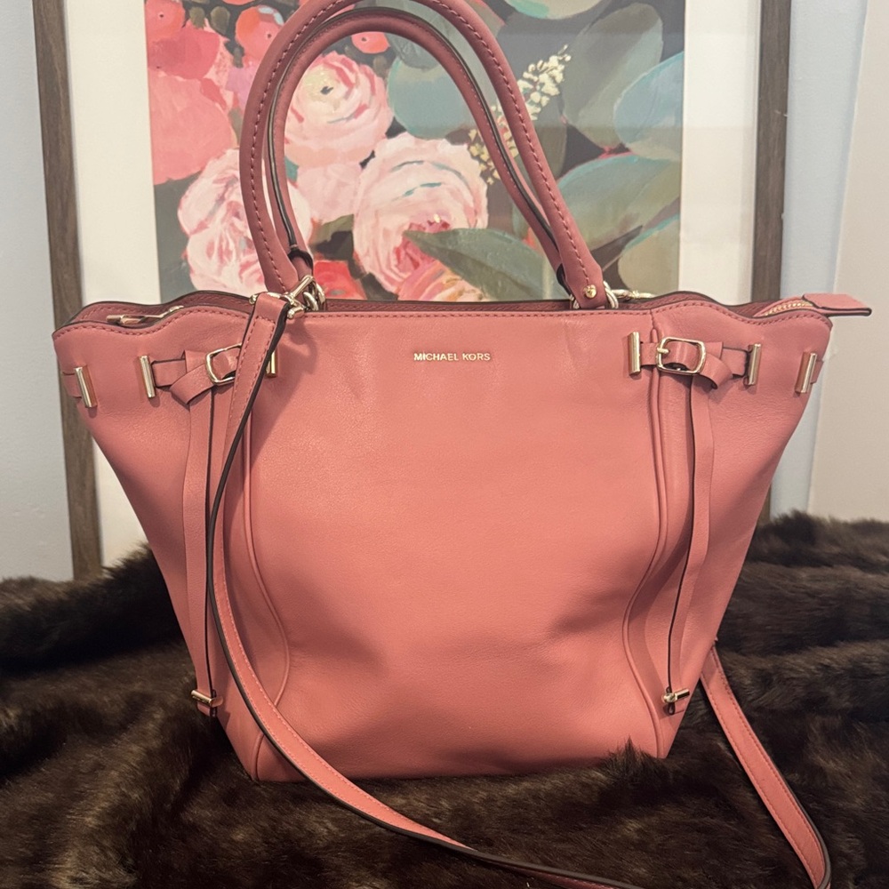 Michael Kors Rose Leather Tote
